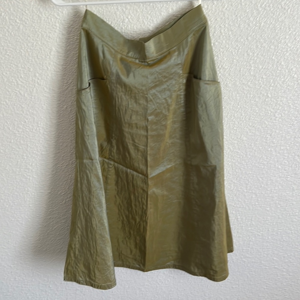 Oleana silk a-line skirt size m